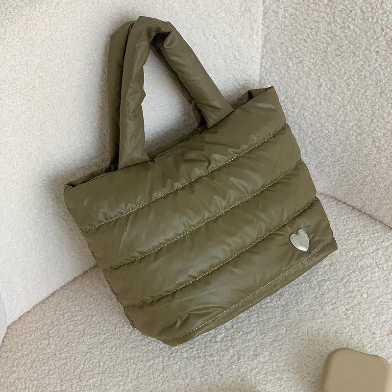 Wholesale Silver autumn and winter casual cotton clothes handbags